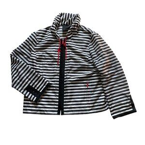 Carlisle Womens Striped Jacket Size 8 UK 10 Nylon & Polyester Black & White With